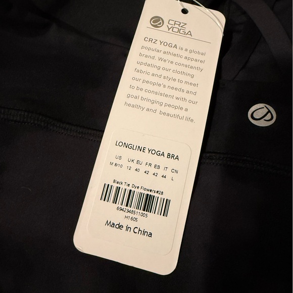 CRZ YOGA Black Sports Bra - Picture 3 of 3